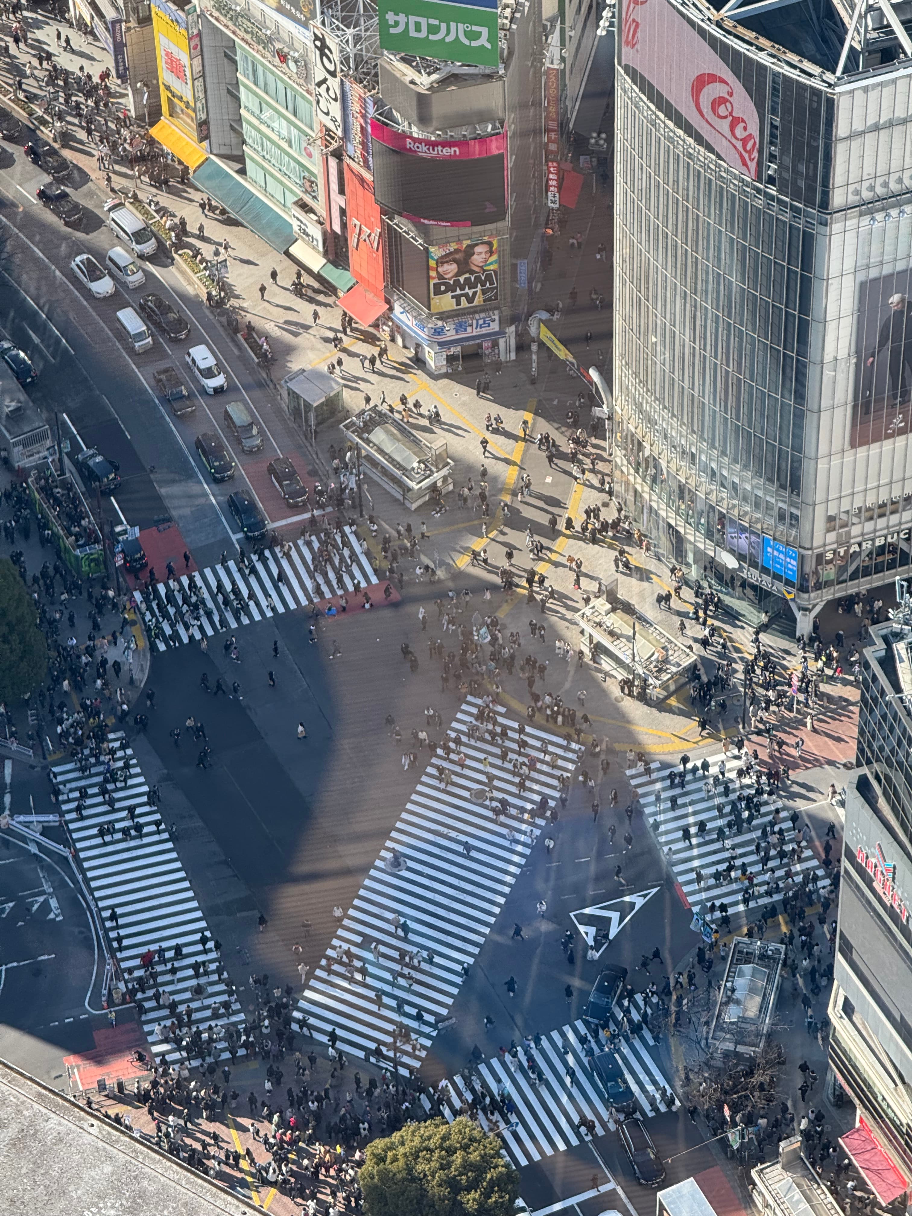 Shibuya crossing from Shibuya Sky